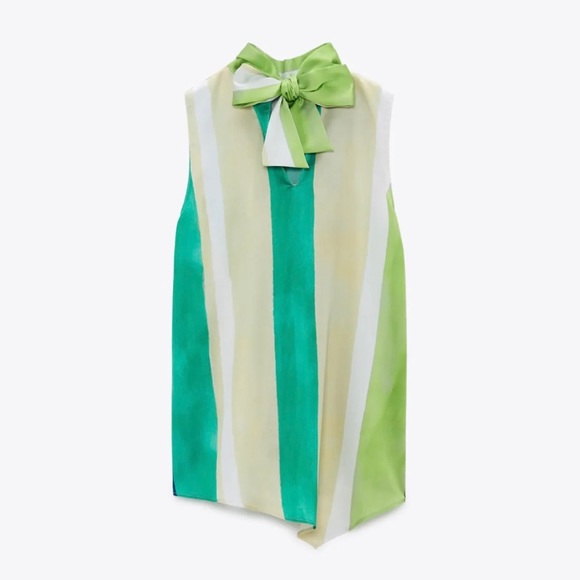 ZARA SATIN TOP WITH BOW
MULTICOLORED - Picture 3 of 5